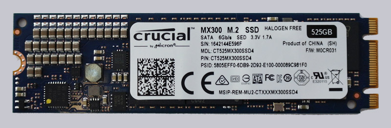 Crucial MX300 525 GB M.2 SSD Review Layout, Design and Features