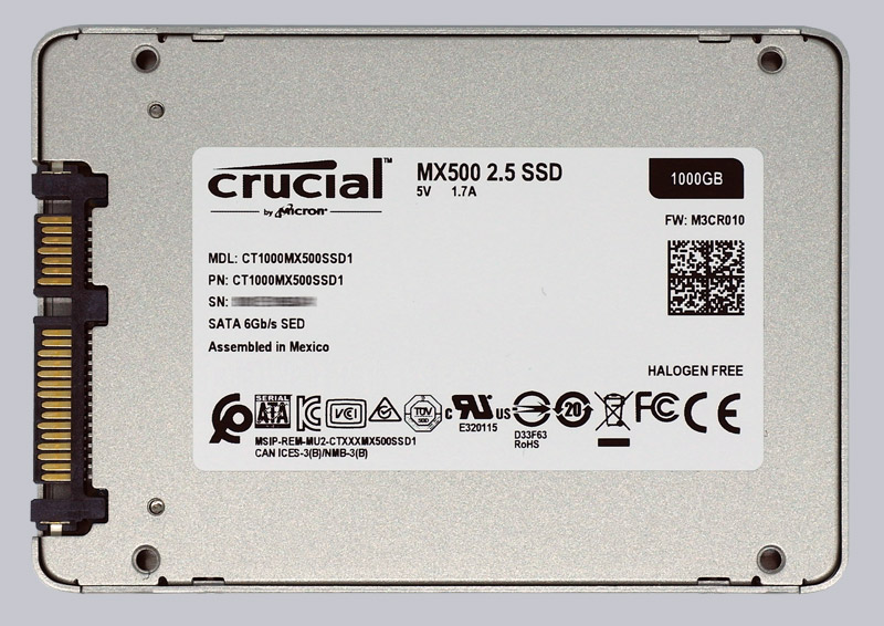 Crucial MX500 features design and Layout, 1 TB Review SSD